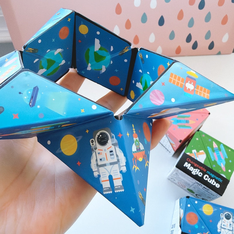 Galaxy Magnetic Infinity Cube – Geometric Folding Puzzle Toy
