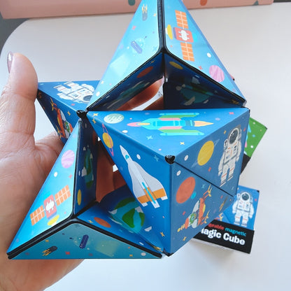 Galaxy Magnetic Infinity Cube – Geometric Folding Puzzle Toy