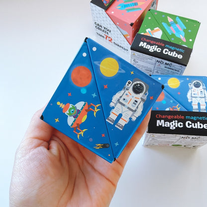 Galaxy Magnetic Infinity Cube – Geometric Folding Puzzle Toy