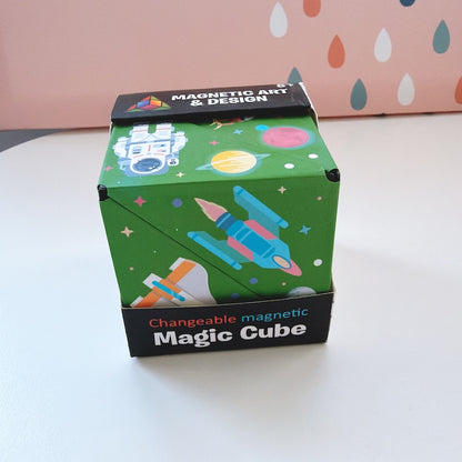 Galaxy Magnetic Infinity Cube – Geometric Folding Puzzle Toy