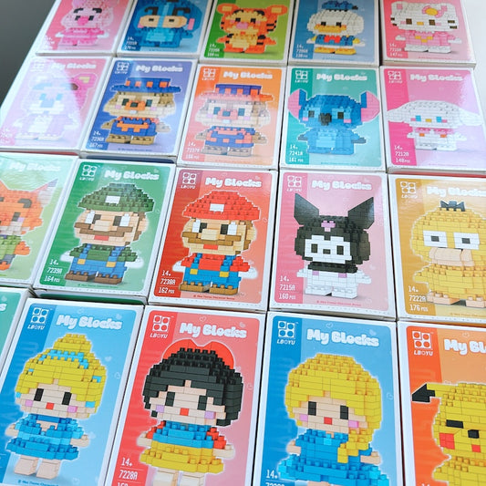Cartoon Character Building Blocks