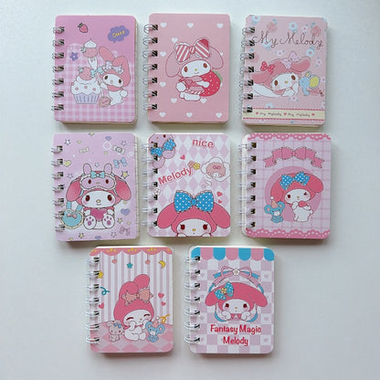 Cute Cartoon Spiral Mini Notebook