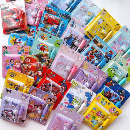 Cute Cartoon Portable Notebook & Pen Set