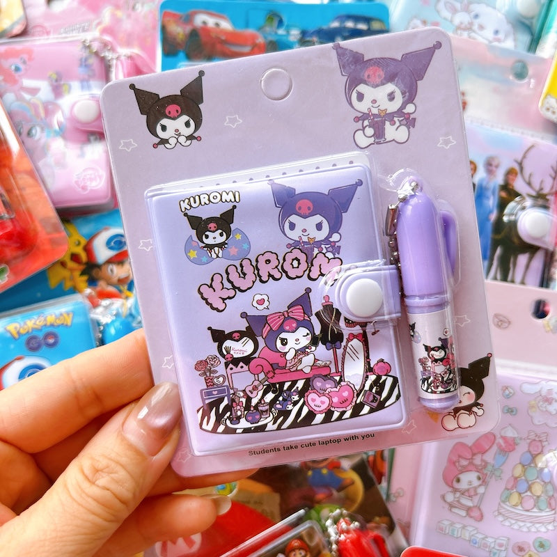 Cute Cartoon Portable Notebook & Pen Set