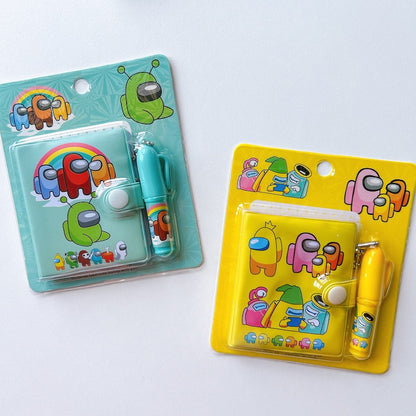 Cute Cartoon Portable Notebook & Pen Set