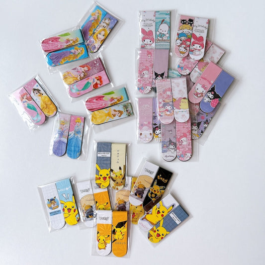 Cute Cartoon Magnetic Bookmarks - 2PCS Set