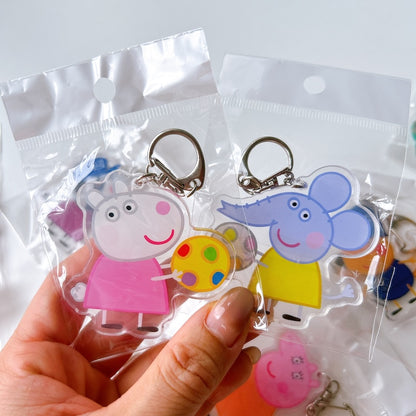 Cartoon Acrylic Keychain Charm