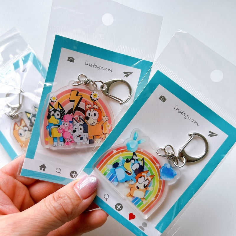 Cartoon Acrylic Keychain Charm