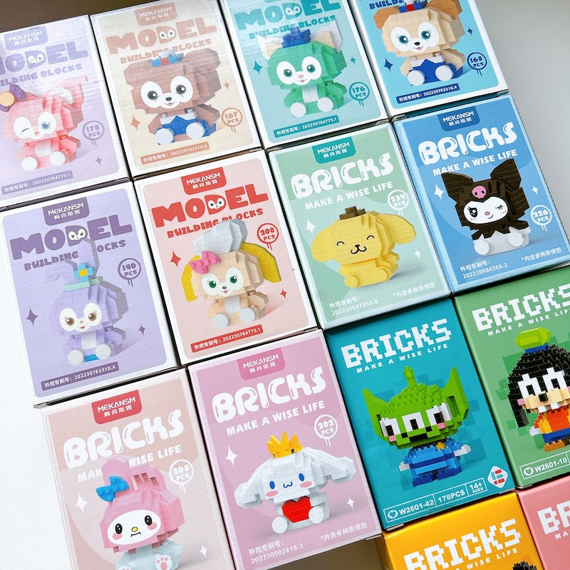 Cartoon Character Building Blocks