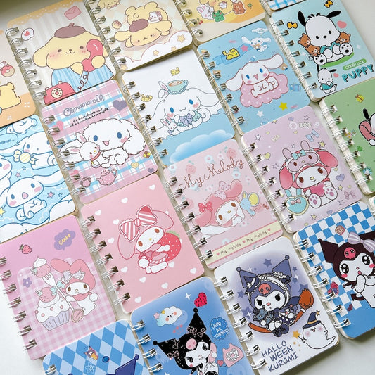 Cute Cartoon Spiral Mini Notebook