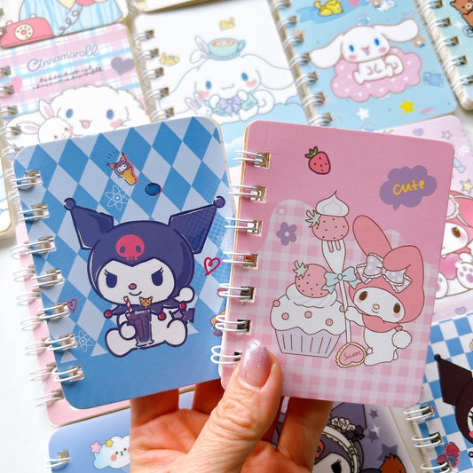 Cute Cartoon Spiral Mini Notebook