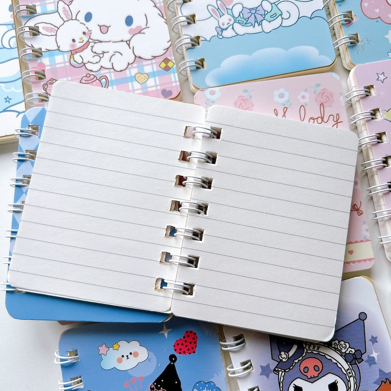Cute Cartoon Spiral Mini Notebook