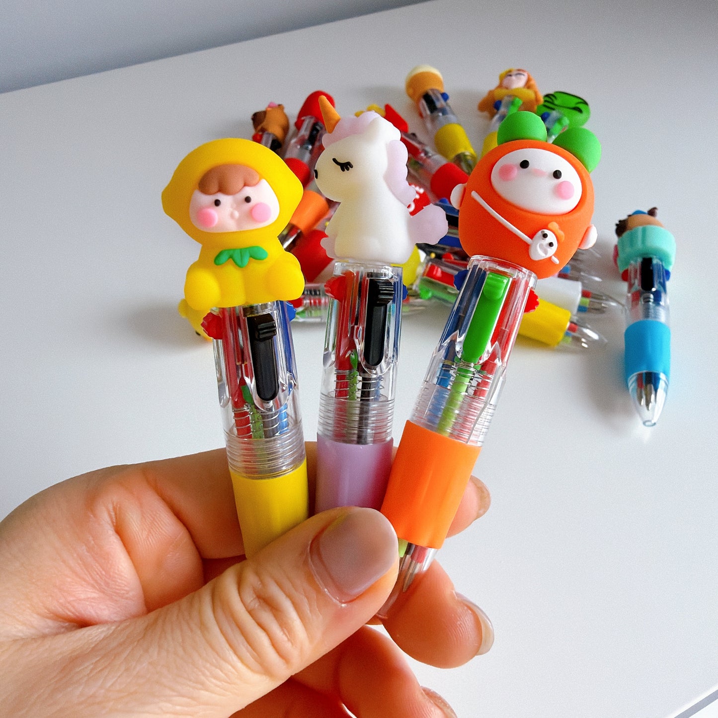 Cute Plush Bear Keychain & Stationery Gift Set
