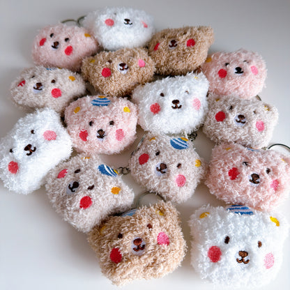 Cute Plush Bear Keychain & Stationery Gift Set