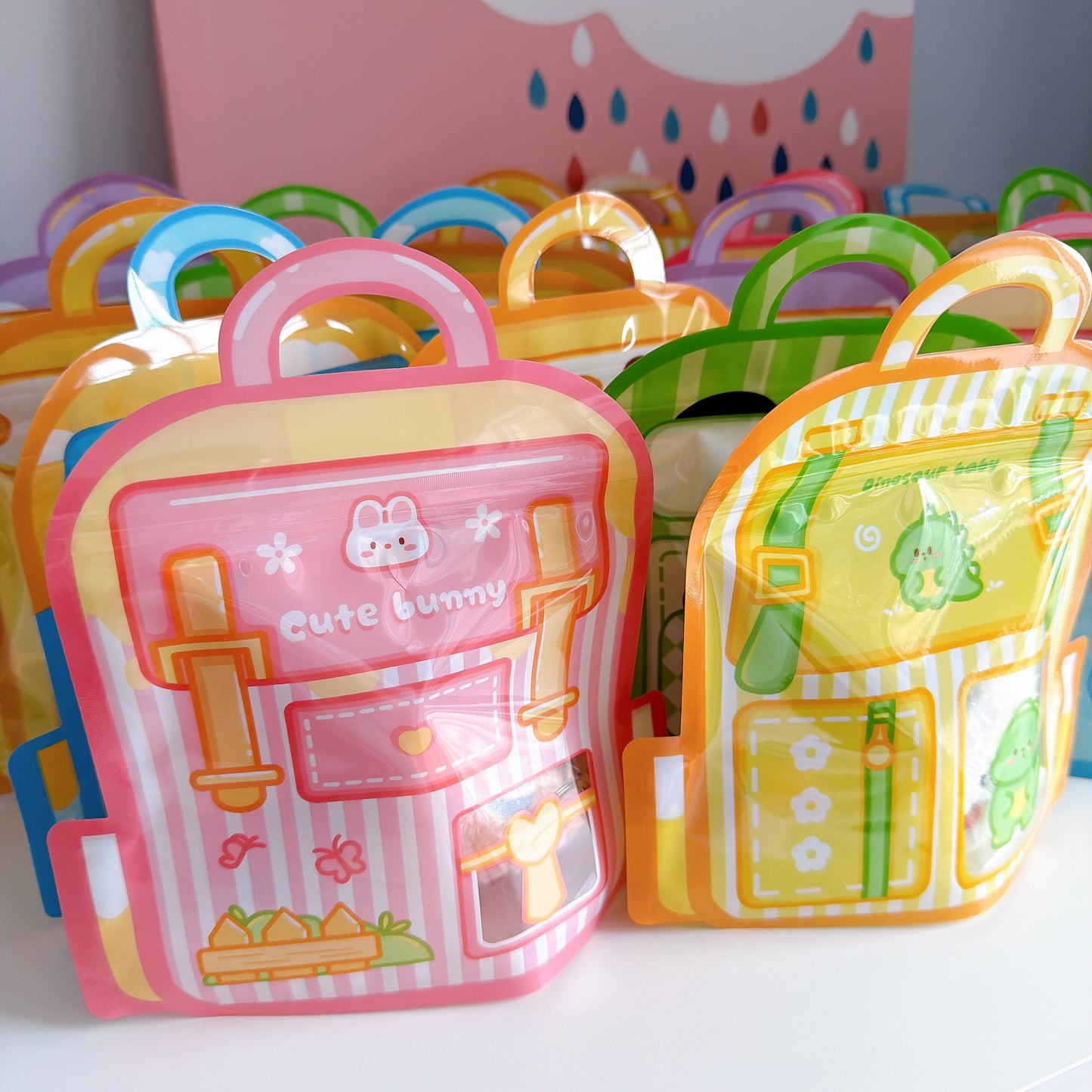 Cute Plush Bear Keychain & Stationery Gift Set