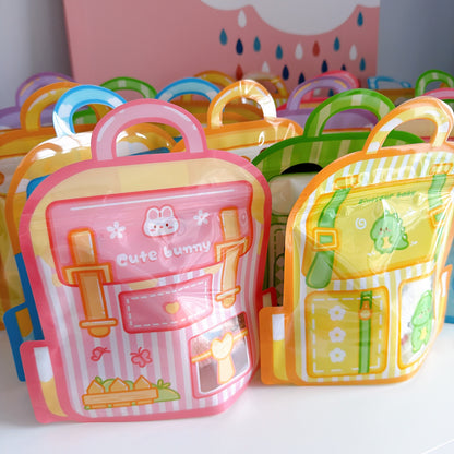 Cute Plush Bear Keychain & Stationery Gift Set