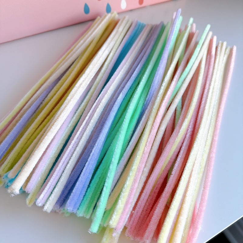 Chenille Stems Macaron Color – Extra Thick & Flexible for DIY Crafts