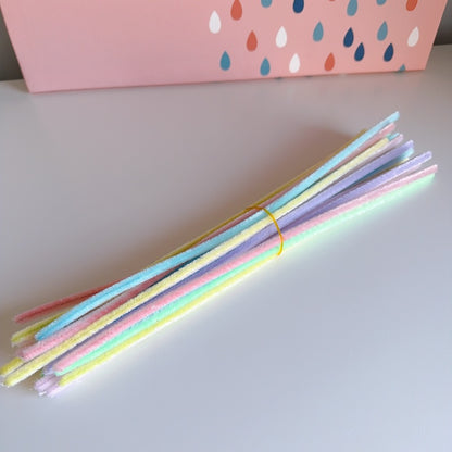 Chenille Stems Macaron Color – Extra Thick & Flexible for DIY Crafts