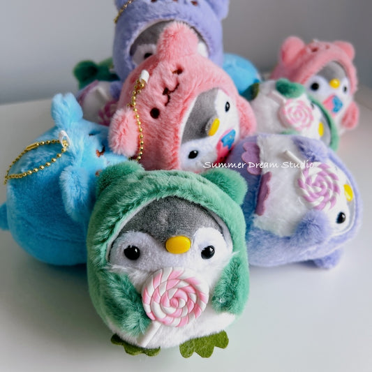 Cute Penguin Plush Keychain Charms