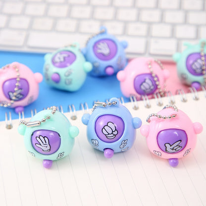 Mini Rock Paper Scissors Egg Keychain