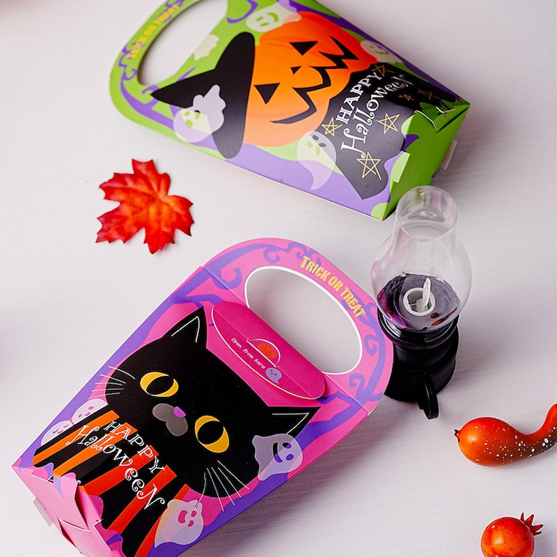 Halloween Pumpkin Cat Candy Gift Box - Pack of 12
