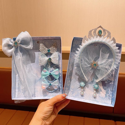 Snow Princess Crown Hair Set Gift Box