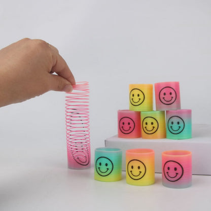 Rainbow Smiley Mini Stretch Rings