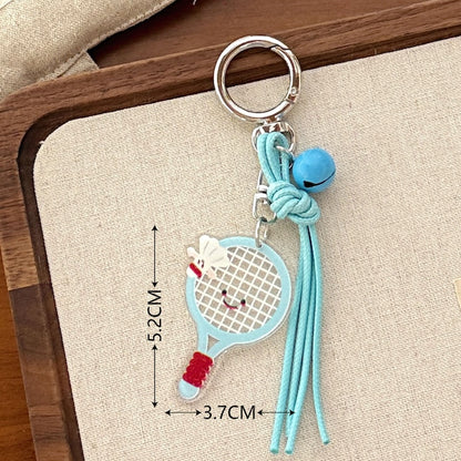 Cute Sports Acrylic Bell Keychain Charm