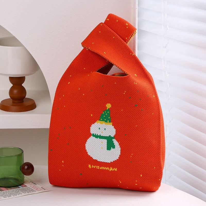 Christmas Knitted Gift Bag