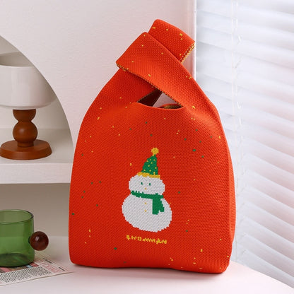 Christmas Knitted Gift Bag