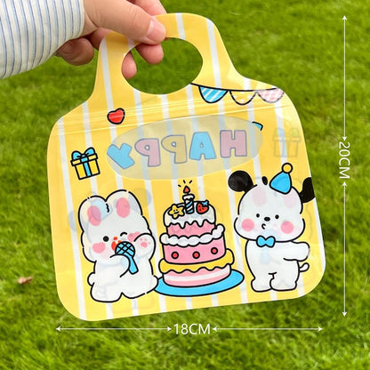 Cute Cartoon Resealable Handle Gift Bags