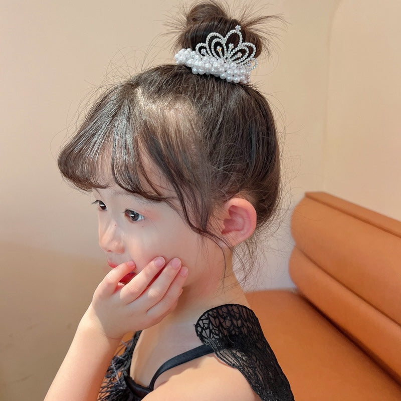 Princess Crown Pearl Hair Tie