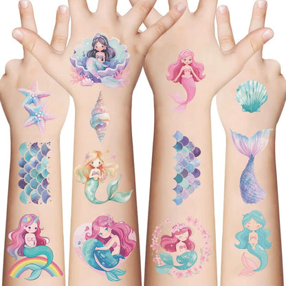 Cute Temporary Tattoos 10 Sheets - Mermaids
