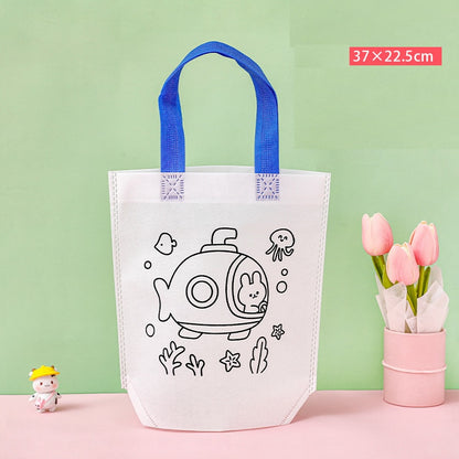 Kids DIY Coloring Tote Bag
