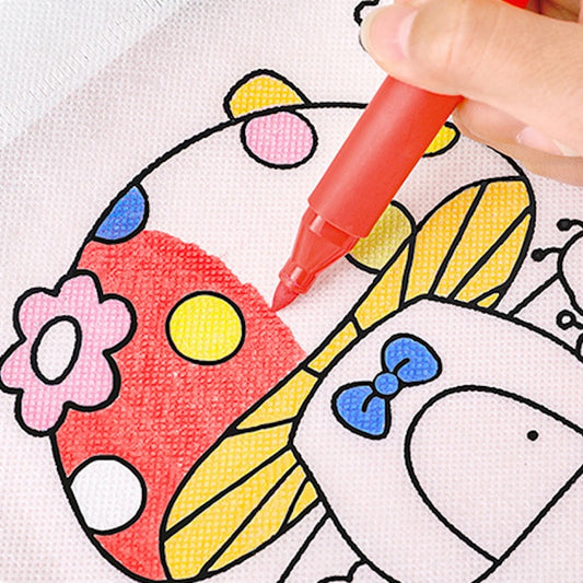 Kids DIY Coloring Tote Bag