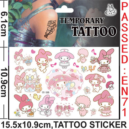 Temporary Tattoos for Kids Single Pack