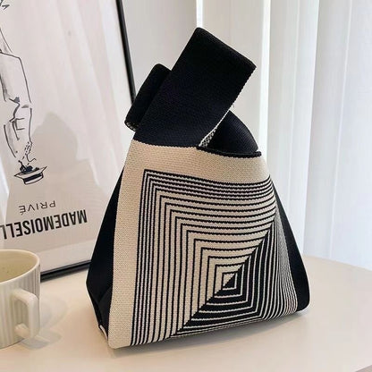 Cute Pattern Knitted Tote Bag