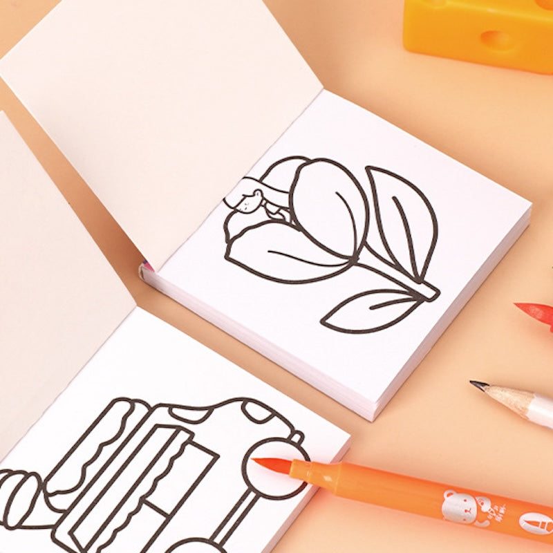 Mini Portable Doodle Coloring Memo Pad