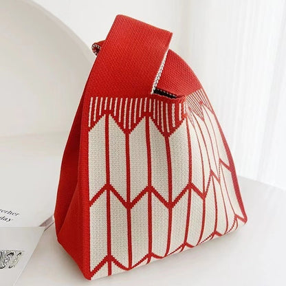 Cute Pattern Knitted Tote Bag