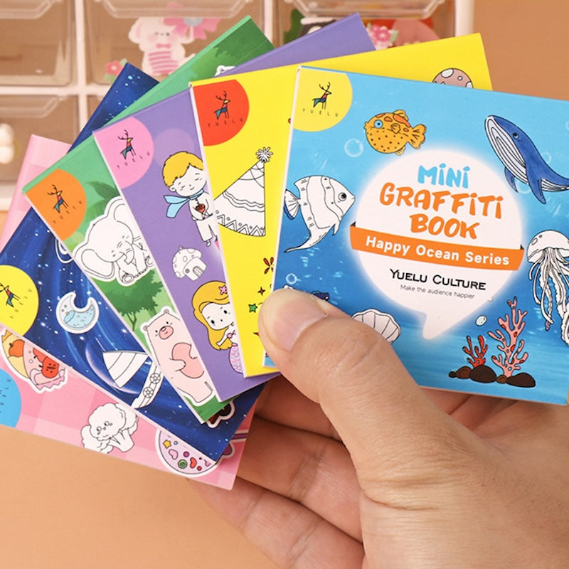 Mini Portable Doodle Coloring Memo Pad