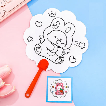 Cute DIY Painting Hand Fan