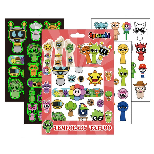 Kids Temporary Tattoos 4 Sheets Gift Set