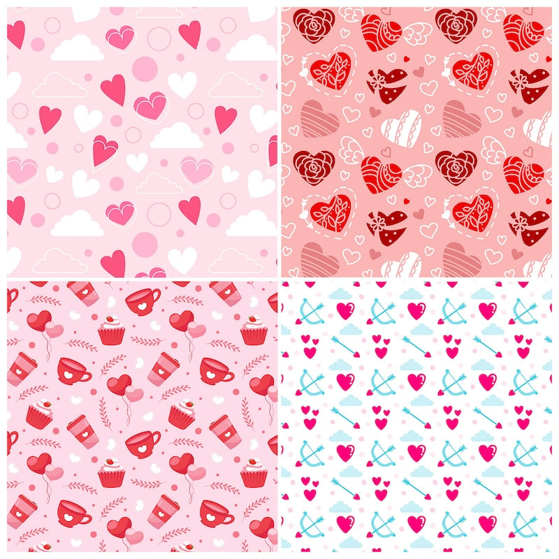 12-Sheet Valentine's Day DIY Paper Set