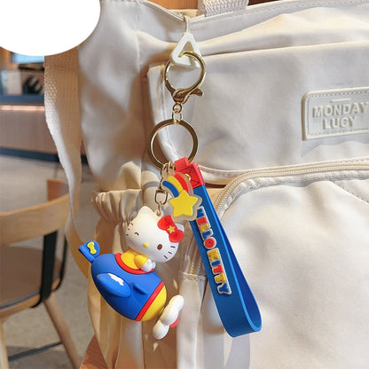 Cute Rotating Airplane Keychain