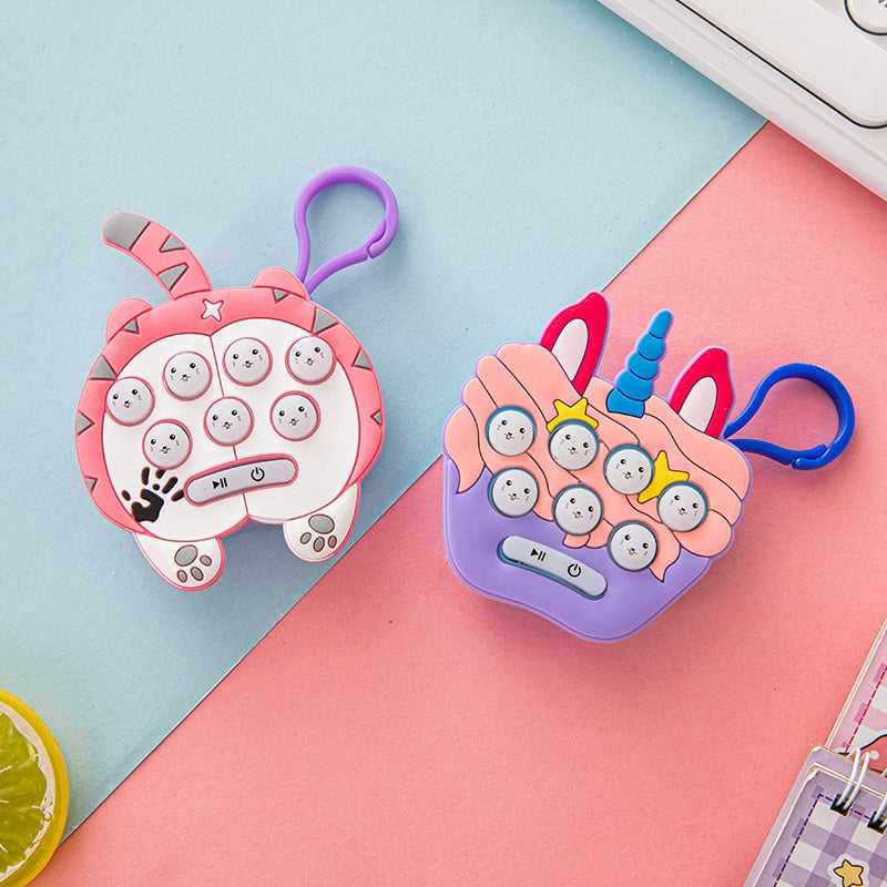 Mini Whack-a-Mole Handheld Game Keychain – Light-Up Fidget Toy