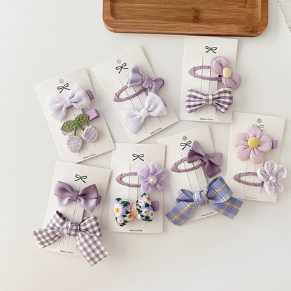 Dreamy Purple Bow Hair Clips