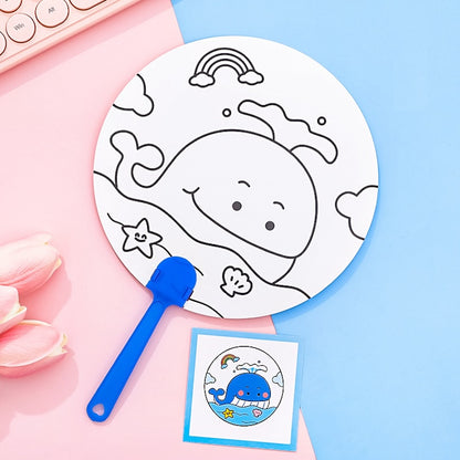 Cute DIY Painting Hand Fan