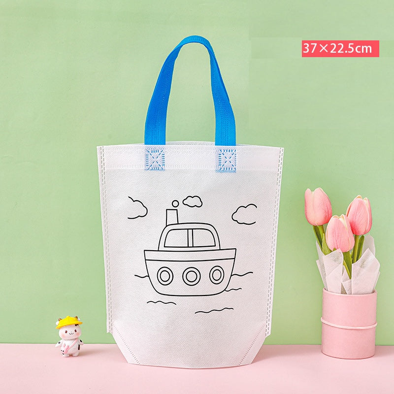 Kids DIY Coloring Tote Bag