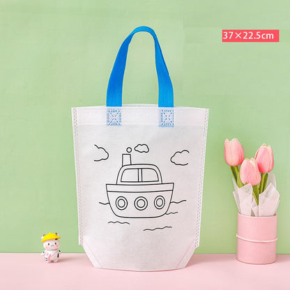 Kids DIY Coloring Tote Bag