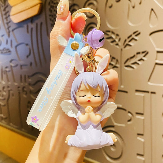 Annie Baby Angel Bell Keychain